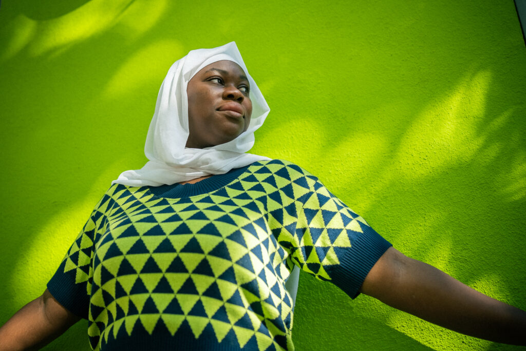 Jersei màniga curta triangles blau-verd festuc 2 Jersei màniga curta triangles blau-verd festuc - Imatge 2