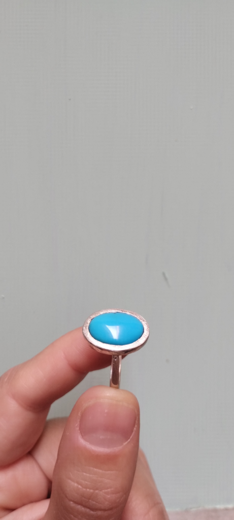 Turquesa 4 anell plata turquesa natural