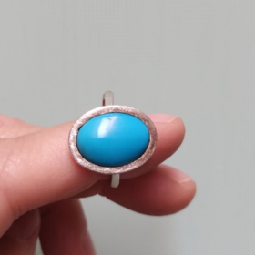 anell turquesa plata