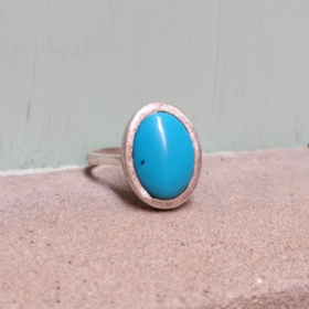 BENVINGUDES 42 anell turquesa plata