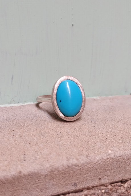 Turquesa 1 anell turquesa plata