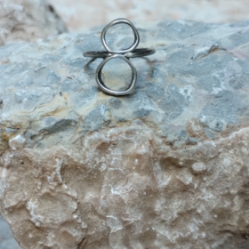 fita 2 cercles anell plata joios