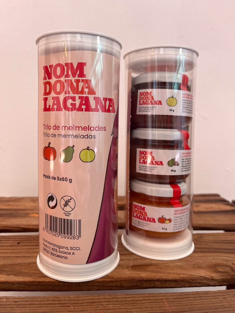 Trio de melmelades: carbassa/cítrics, pera, poma 1 Trio de melmelades: carbassa/cítrics, pera, poma