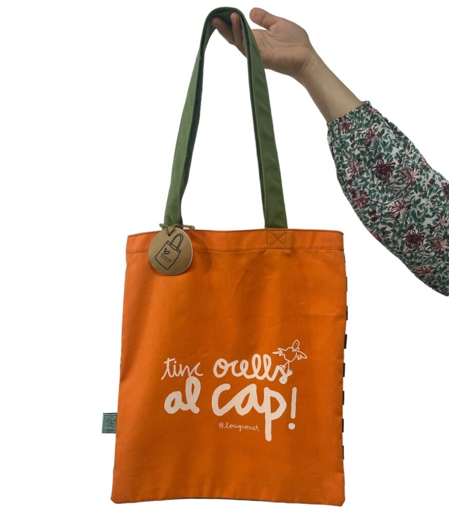 Bossa Tote Bag de tela reutilitzada "col·lecció Lo Cigronet" -UPCYCLED CARTAES- 1 Bossa Tote Bag de tela reutilitzada "col·lecció Lo Cigronet" -UPCYCLED CARTAES-