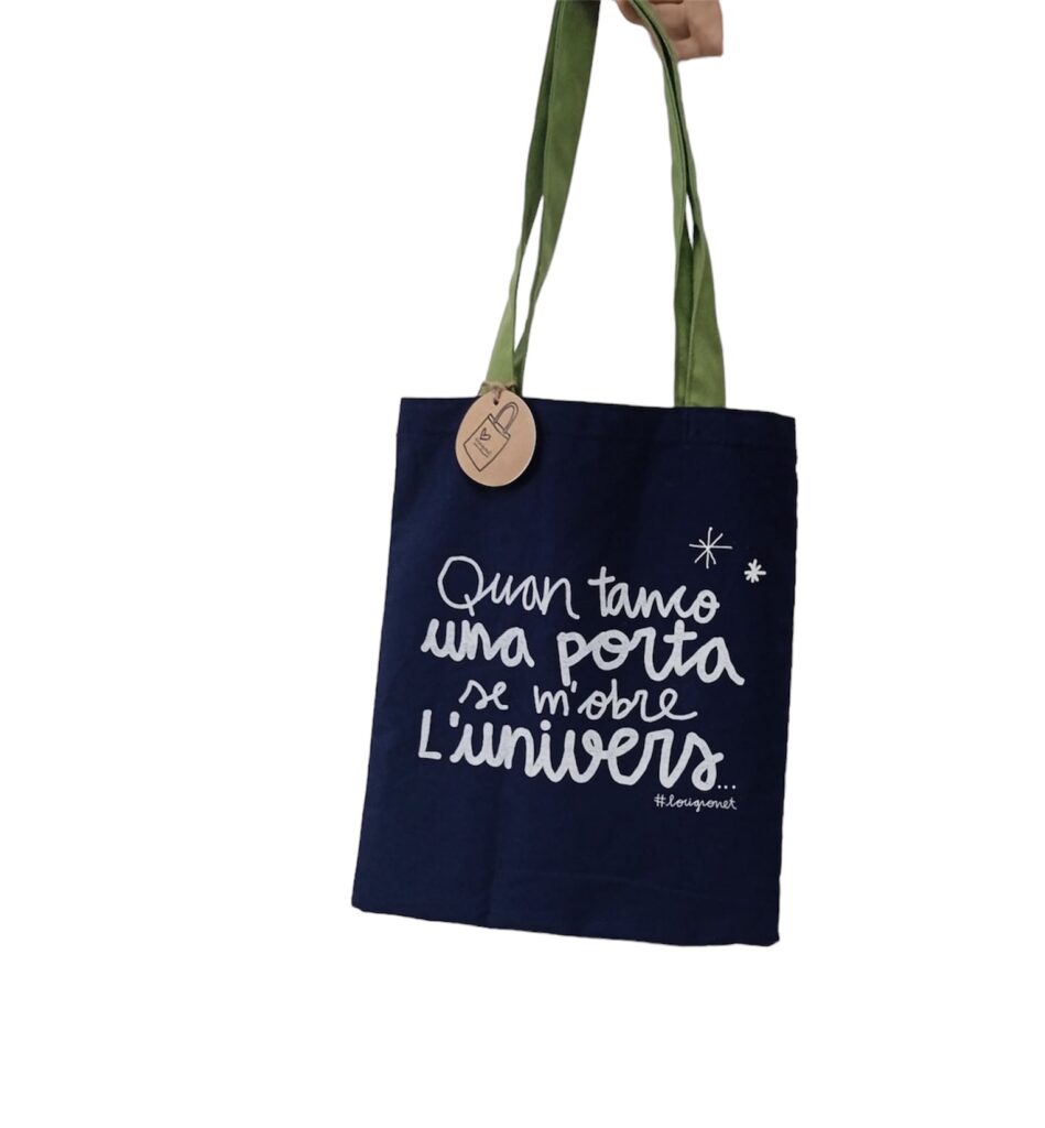 Bossa Tote Bag de tela reutilitzada "col·lecció Lo Cigronet" -UPCYCLED CARTAES- 1 Bossa Tote Bag de tela reutilitzada "col·lecció Lo Cigronet" -UPCYCLED CARTAES-