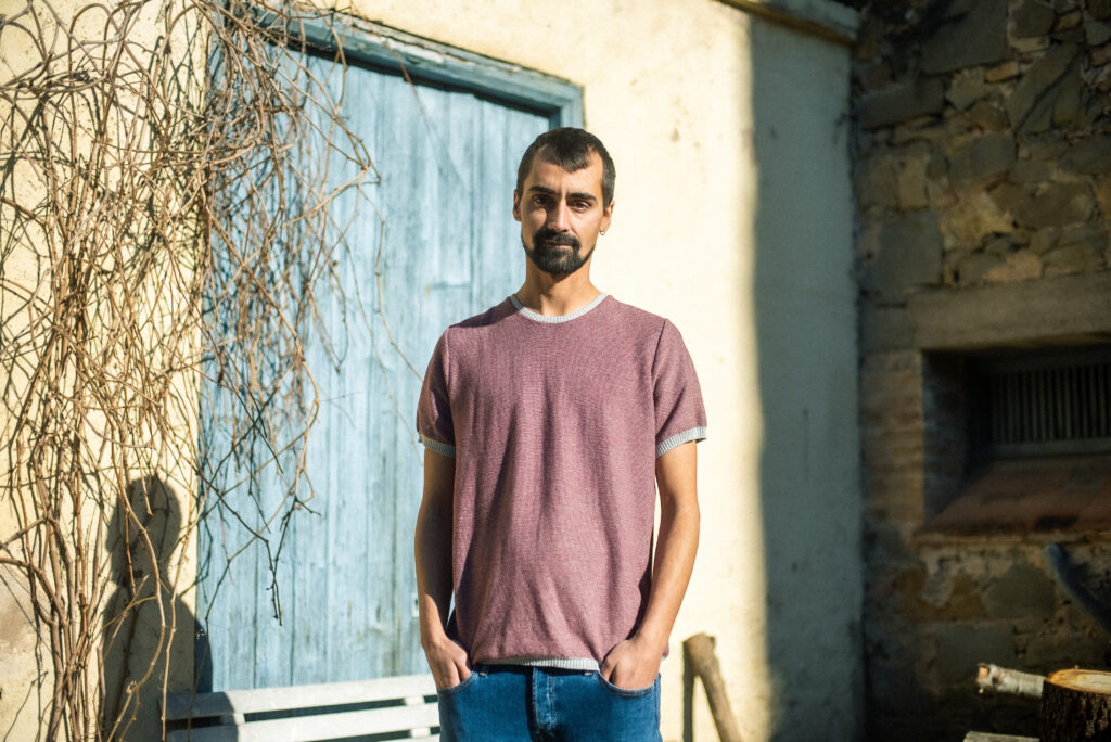 Samarreta màniga curta granate i gris 1 Samarreta màniga curta granate i gris