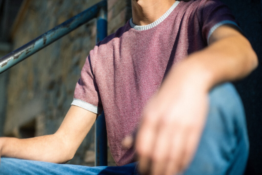 Samarreta màniga curta granate i gris 4 Samarreta màniga curta granate i gris - Imatge 4