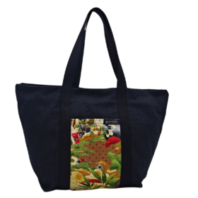 Tote Bag Ikigai Negra Creadoness Moda Sostenible Handmade Espana Hecho a mano Accesorios Sostenibles de Diseno Barcelona ESS 3