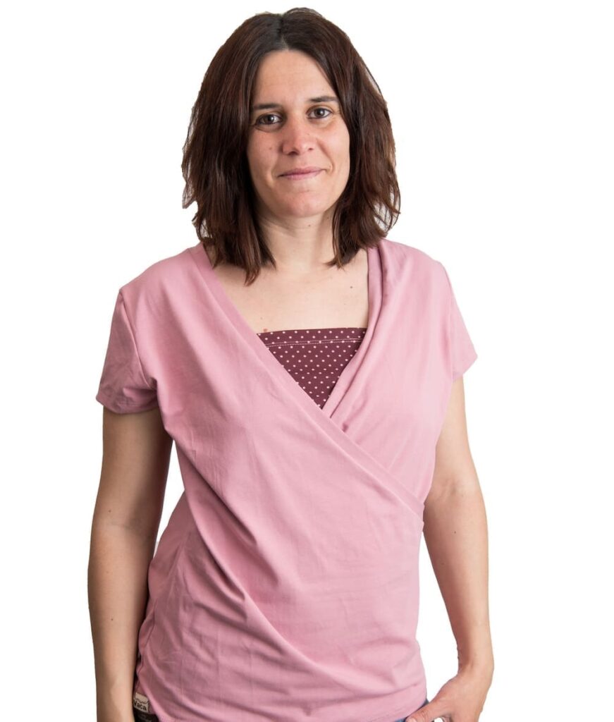 Samarreta lactància i embaràs rosa - Màniga curta 1 Samarreta lactància i embaràs rosa - Màniga curta