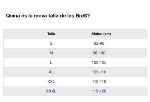 Guia de tallas BIx Catala
