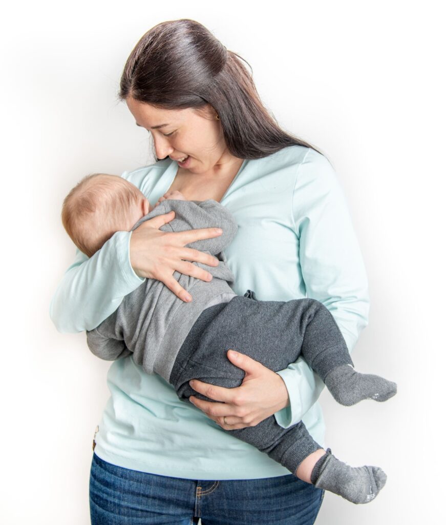 Samarreta lactància i embaràs turquesa - Màniga llarga 3 Samarreta lactància i embaràs turquesa - Màniga llarga - Imatge 3