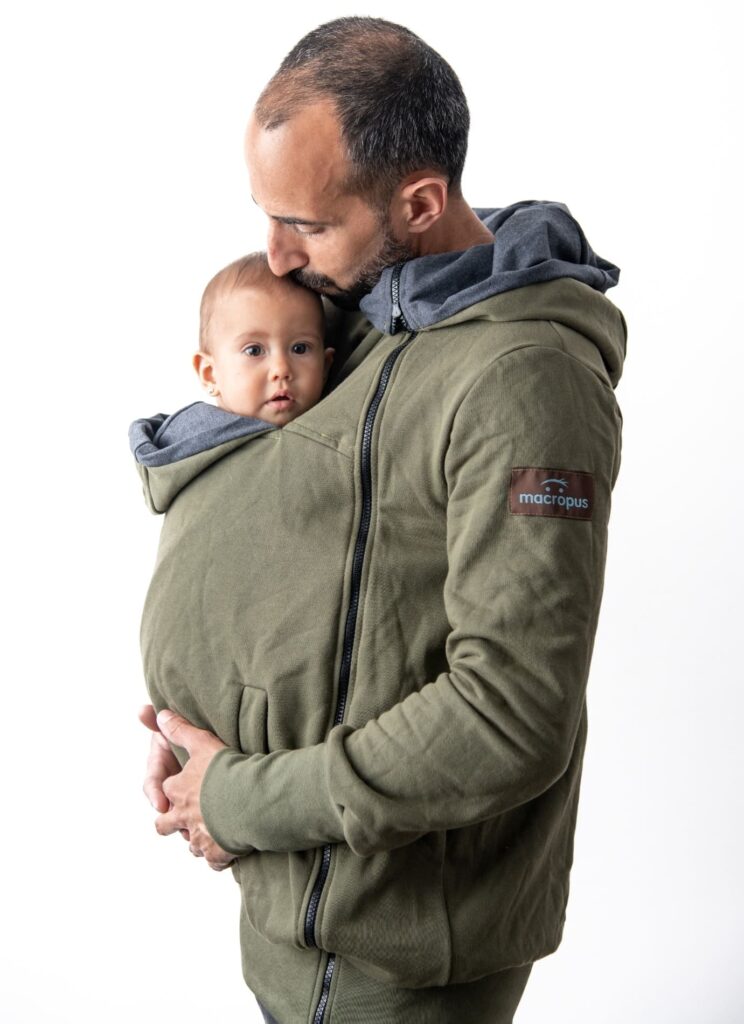 Dessuadora porteig, embaràs i estàndard caqui + insertable - Talla gran 2 Dessuadora porteig, embaràs i estàndard caqui + insertable - Talla gran - Imatge 2