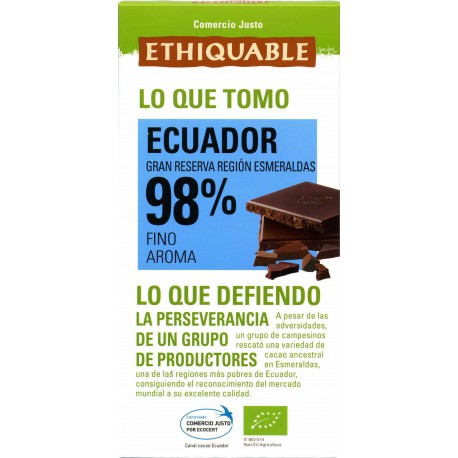 Xocolata 98% Equador 100g - IDEAS 1 Xocolata 98% Equador 100g - IDEAS