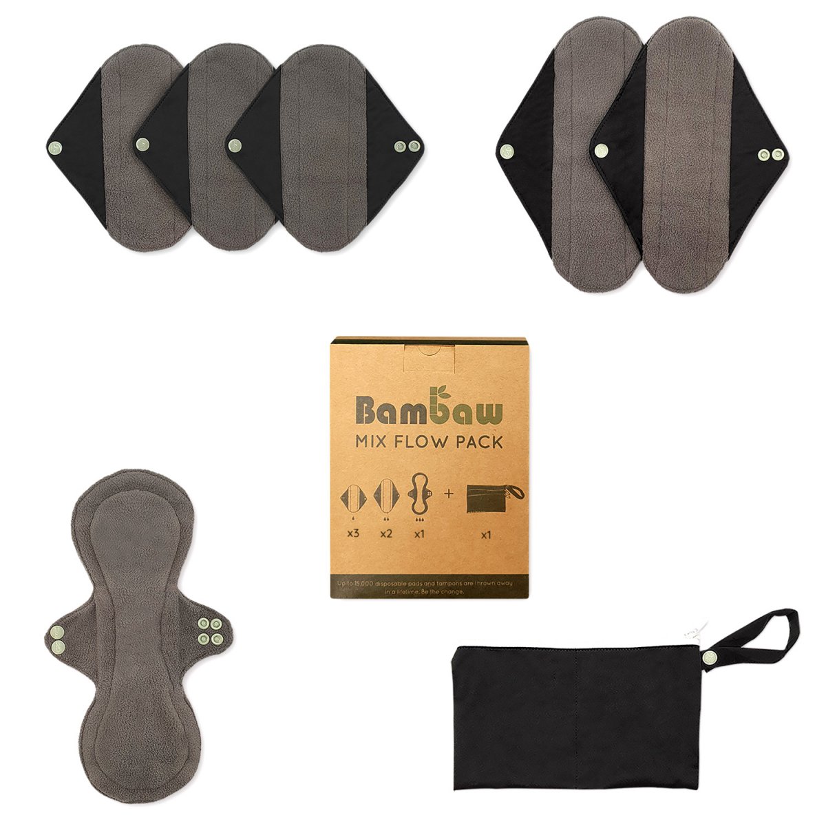 Compreses reutilizables (mixt) - pack de 6 unitats 1 Compreses reutilizables (mixt) - pack de 6 unitats